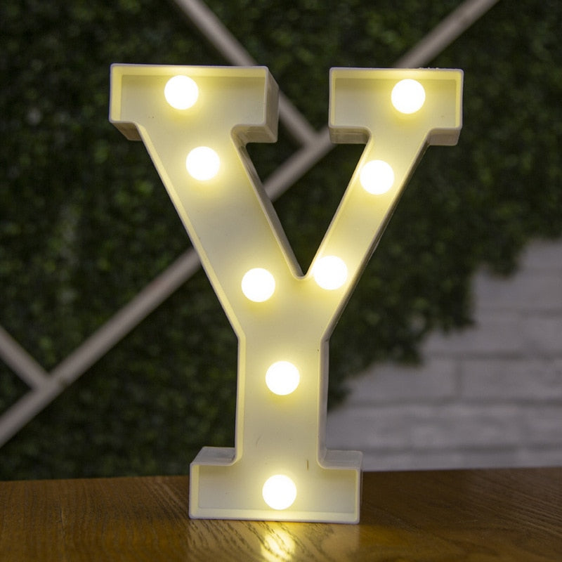 16cm High Number & Letter LED Lights - A to Z - 0 to 9