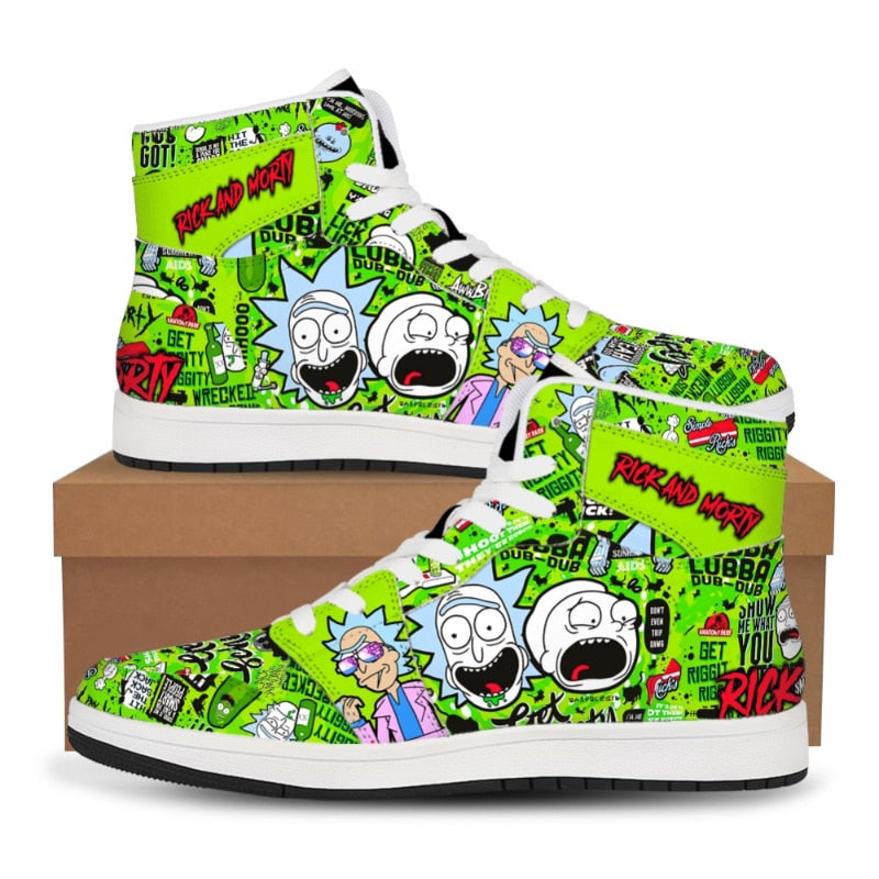 Rick and Morty High Top Shoes - Variety of Sizes