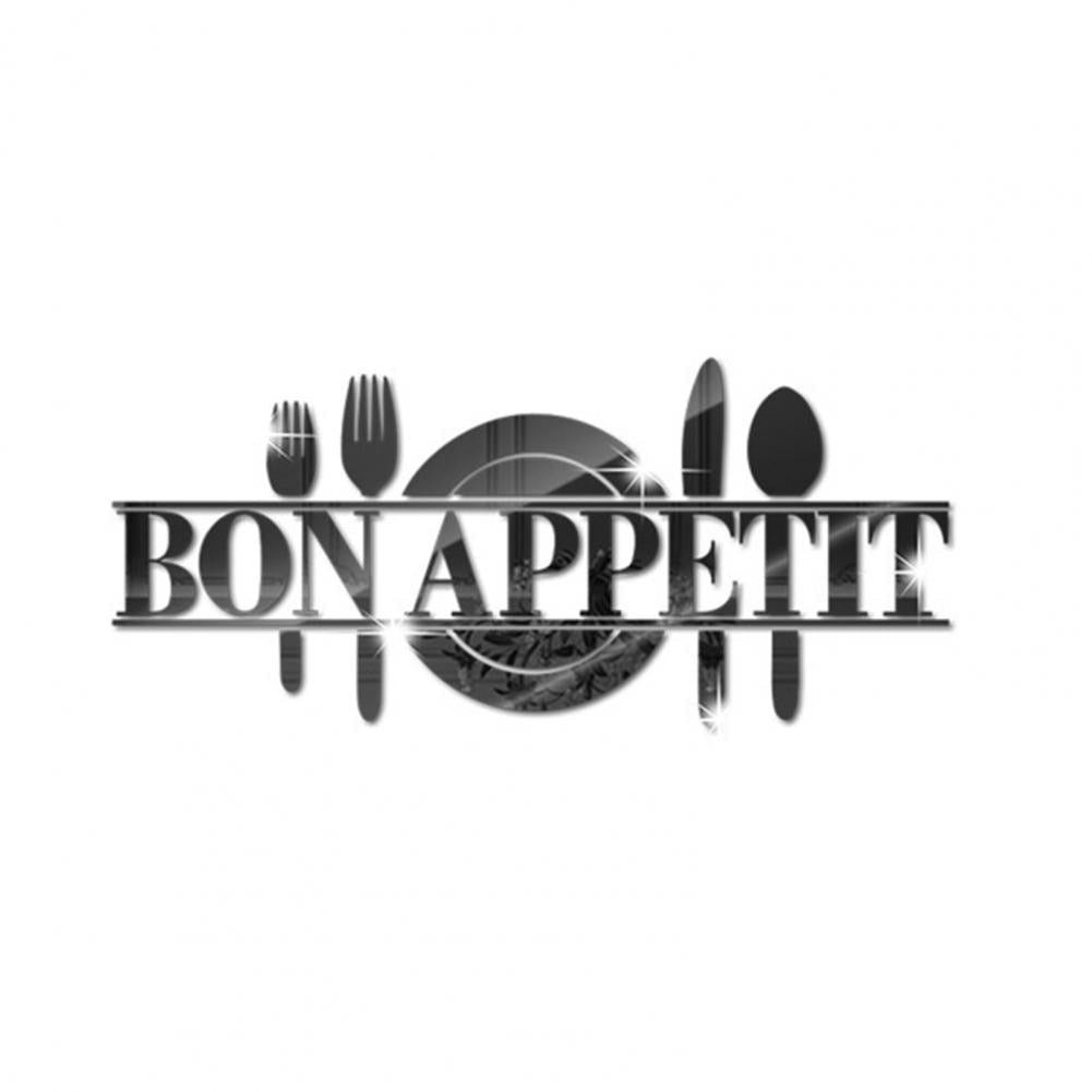 Acrylic Kitchen Wall Decal - Bon Appetit - Various Colours