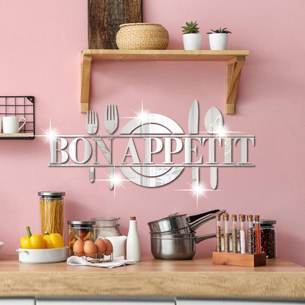 Acrylic Kitchen Wall Decal - Bon Appetit - Various Colours