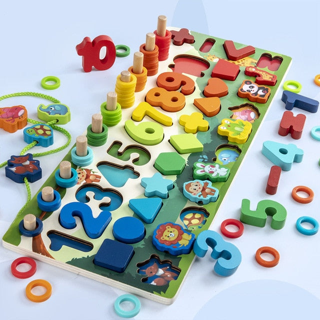 Toddler Childrens Wooden Learning Board Toys & Games - Various Styles