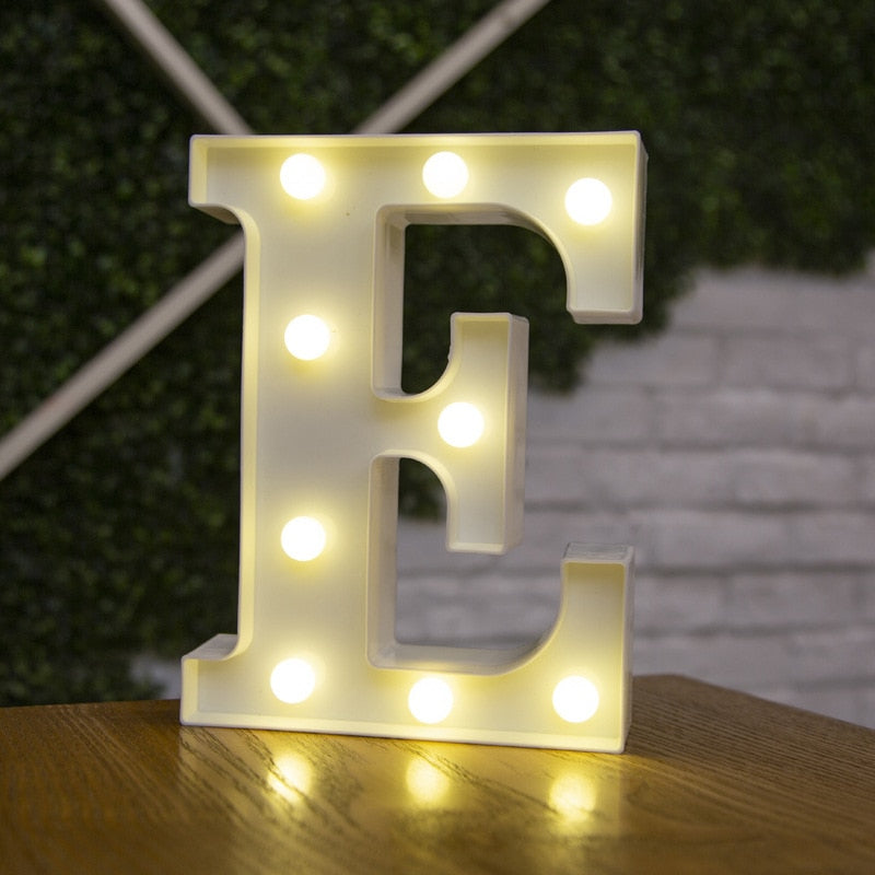 16cm High Number & Letter LED Lights - A to Z - 0 to 9