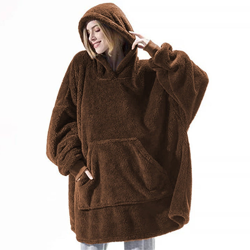 Oversized Winter Fleeced Indoor Hoodie - Various Sizes