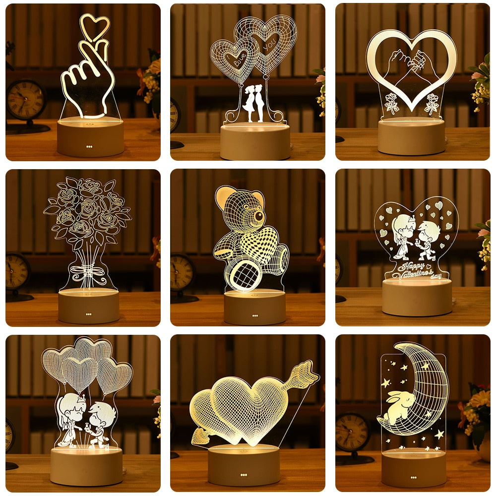 LED Acrylic Signs of Love - Various Styles