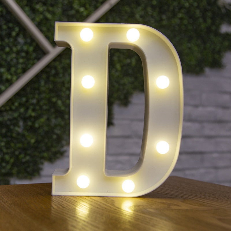 16cm High Number & Letter LED Lights - A to Z - 0 to 9