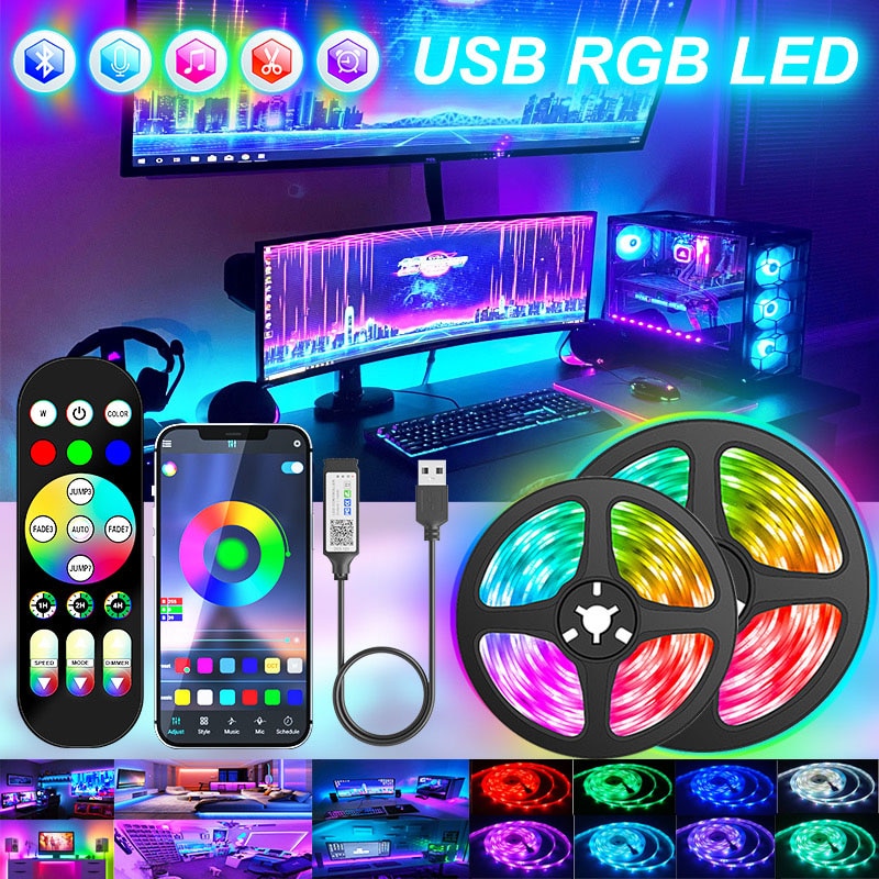 USB Led Strip Lights - Bluetooth APP Control - 0.3 to 30m