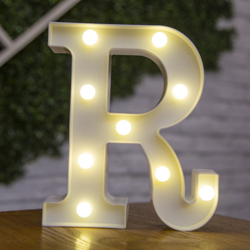 16cm High Number & Letter LED Lights - A to Z - 0 to 9