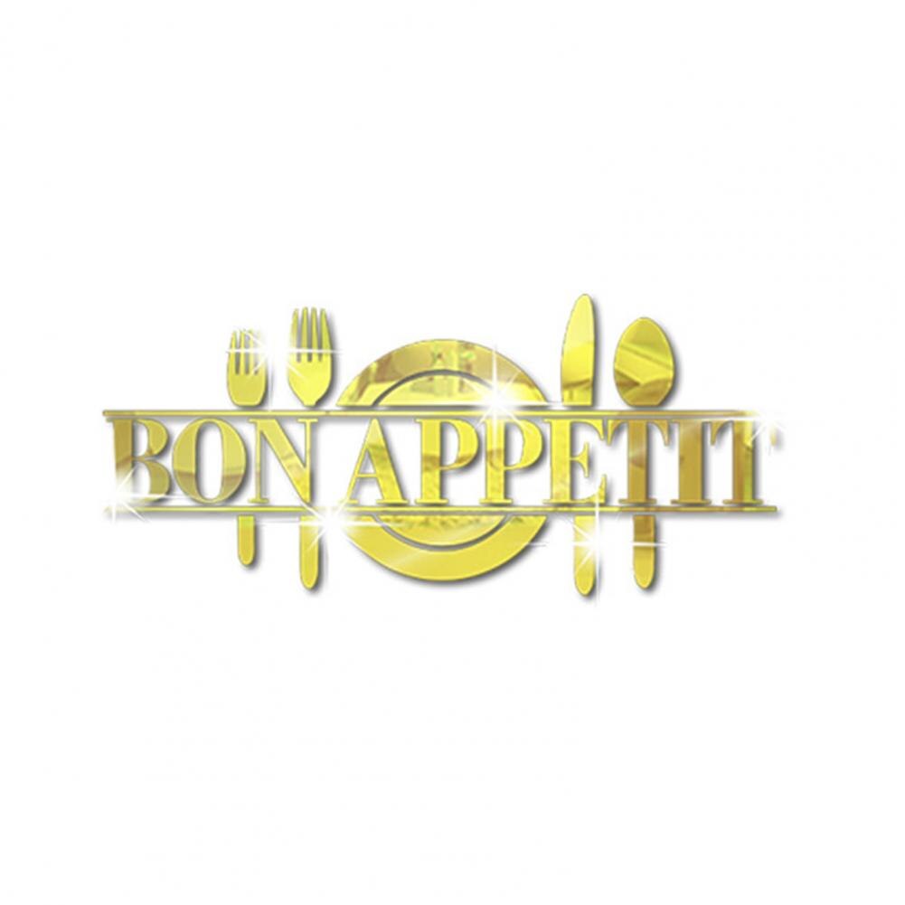 Acrylic Kitchen Wall Decal - Bon Appetit - Various Colours