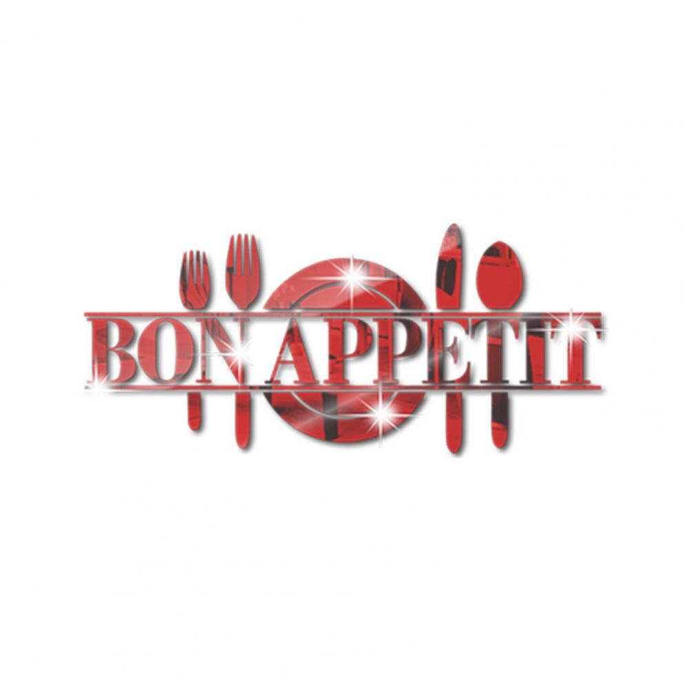 Acrylic Kitchen Wall Decal - Bon Appetit - Various Colours