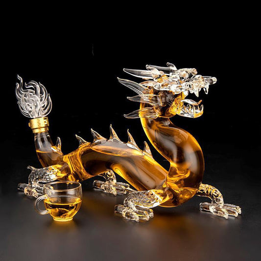 1000ml Glass Chinese Dragon Whiskey Drinks Decanter