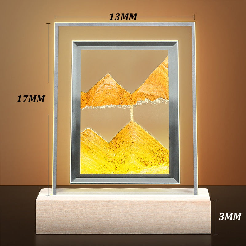 LED Sand Hourglass Falling Picture Frame - Modern Art - Various Designs