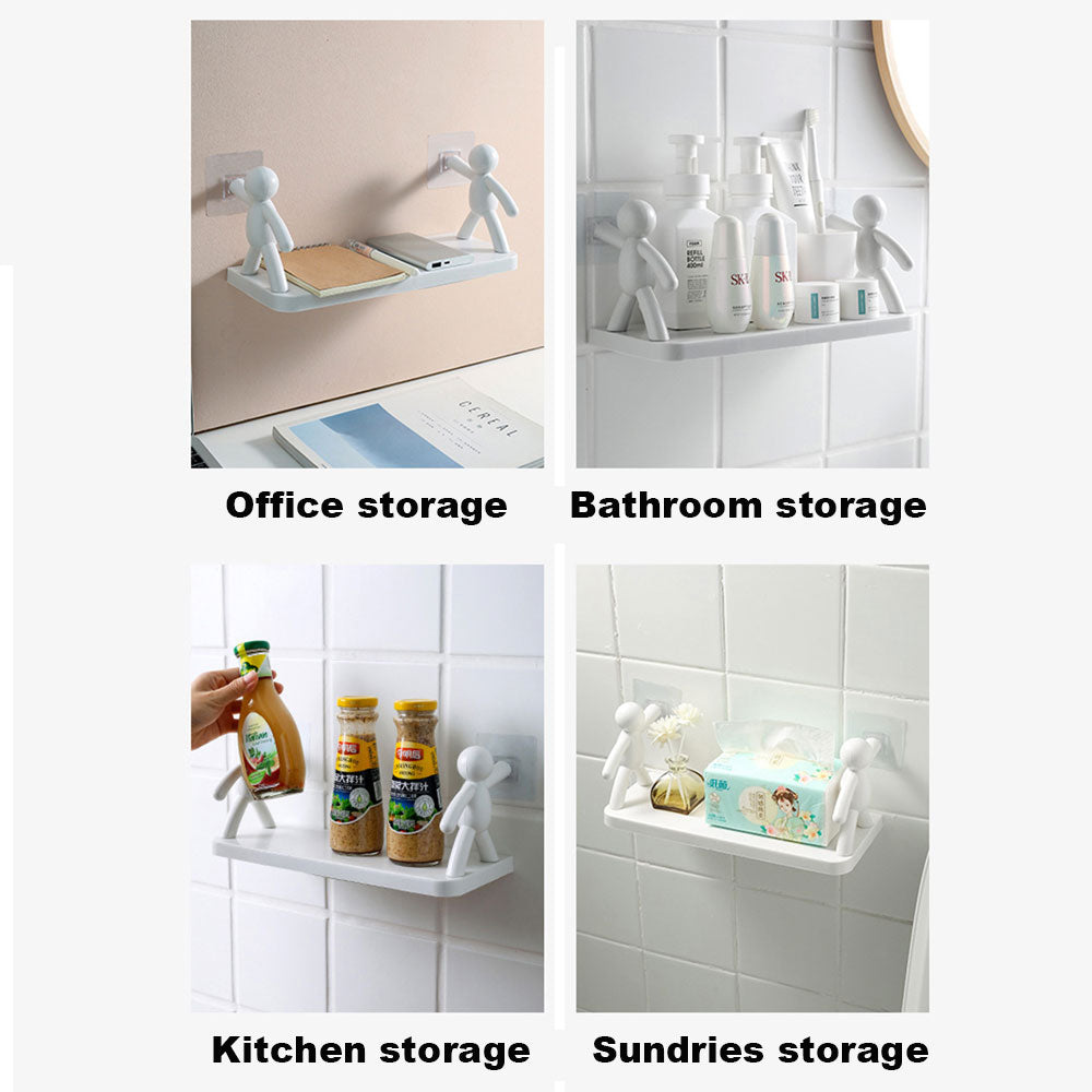 Bathroom Shower Wall Self Adhesive Shelf Rack