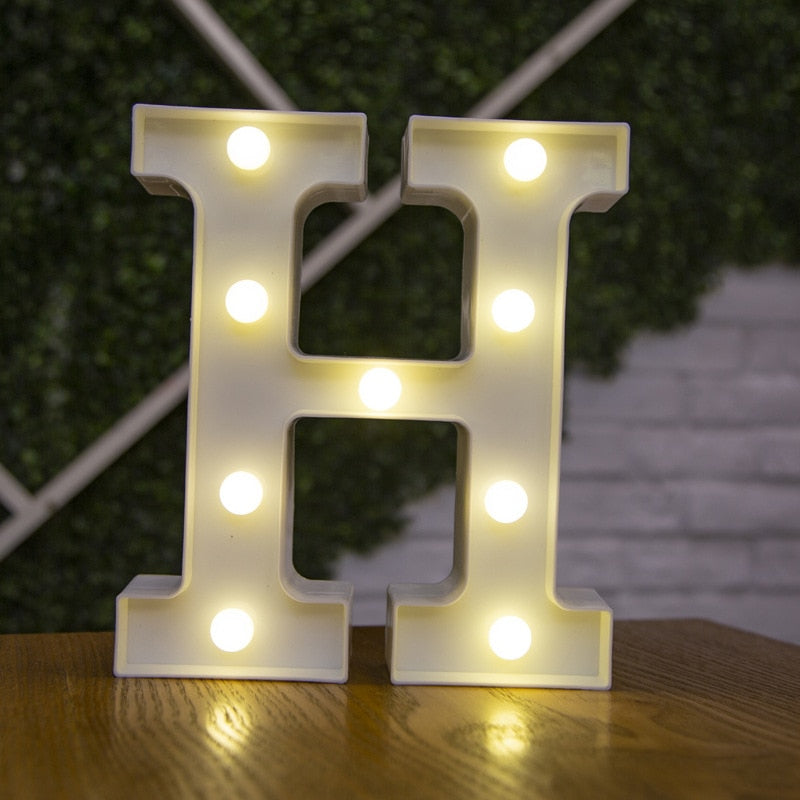 16cm High Number & Letter LED Lights - A to Z - 0 to 9