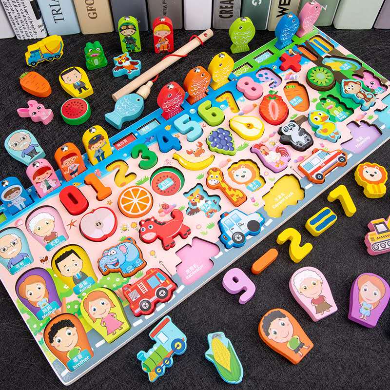 Toddler Childrens Wooden Learning Board Toys & Games - Various Styles