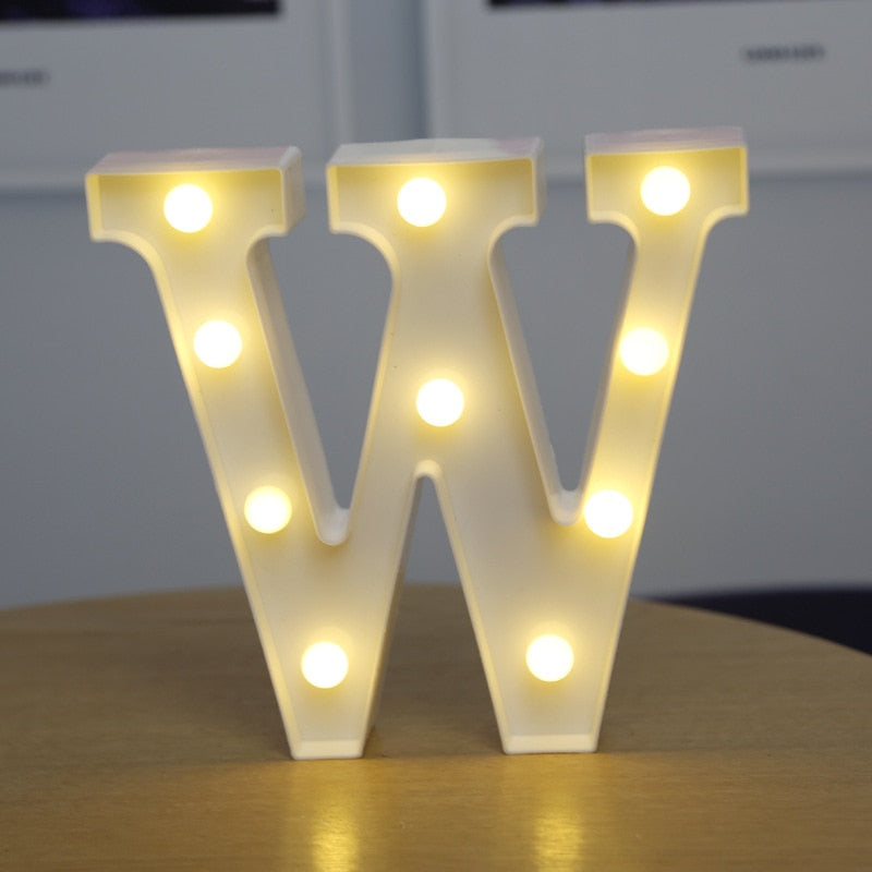 16cm High Number & Letter LED Lights - A to Z - 0 to 9