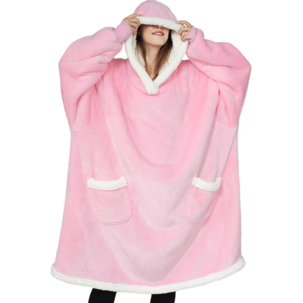 Oversized Winter Fleeced Indoor Hoodie - Various Sizes