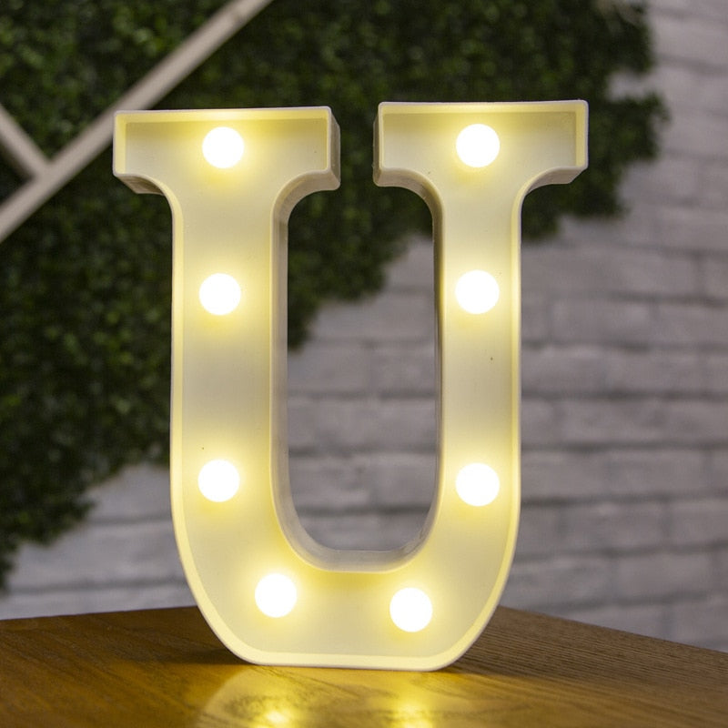 16cm High Number & Letter LED Lights - A to Z - 0 to 9