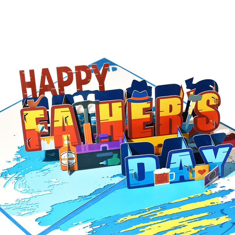 3D Pop-Up Fathers Day Greeting Card - Various Styles