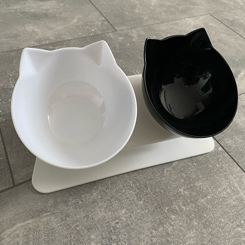 Non-Slip Double Cat / Dog Bowl With Stand - Various Colours