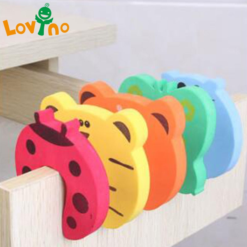 5Pcs Baby Toddler Door & Drawer Safety Stoppers - Various Designs