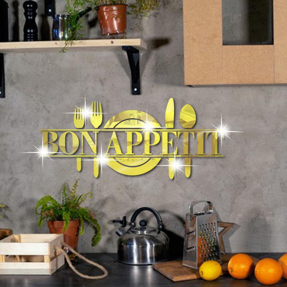 Acrylic Kitchen Wall Decal - Bon Appetit - Various Colours