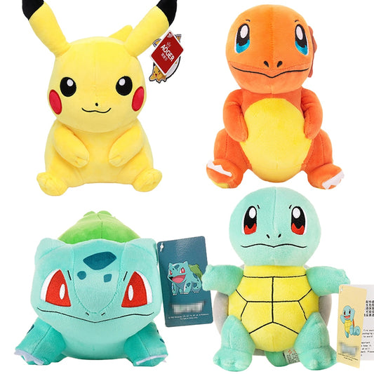 Pokemon Plush Toys - Charmander Squirtle Pikachu Bulbasaur