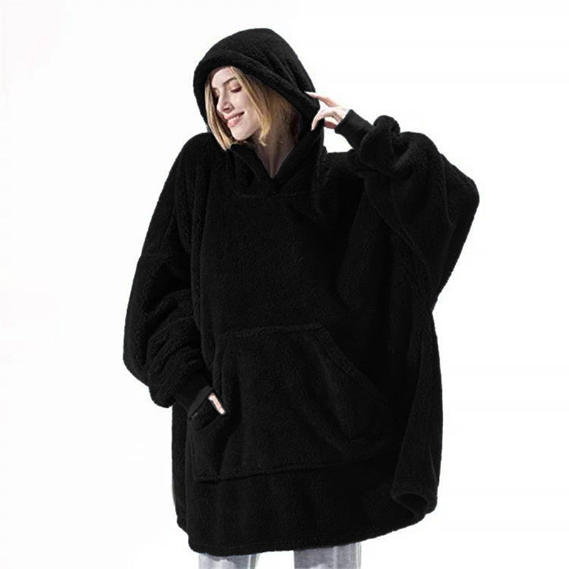 Oversized Winter Fleeced Indoor Hoodie - Various Sizes