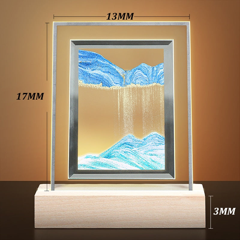 LED Sand Hourglass Falling Picture Frame - Modern Art - Various Designs