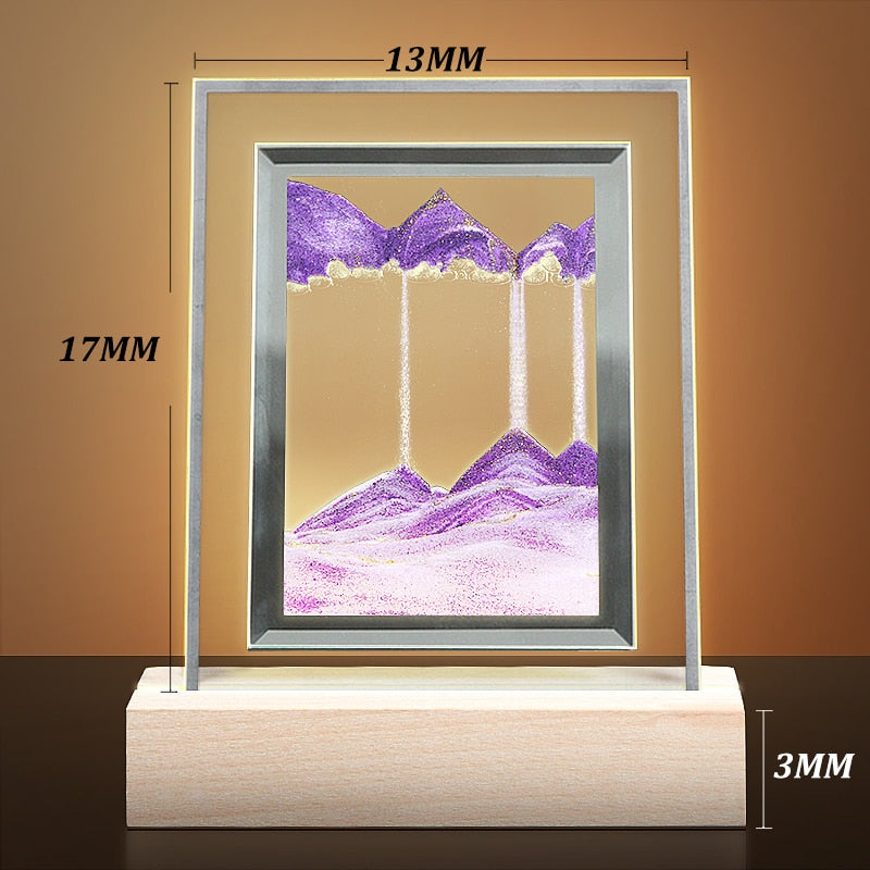 LED Sand Hourglass Falling Picture Frame - Modern Art - Various Designs