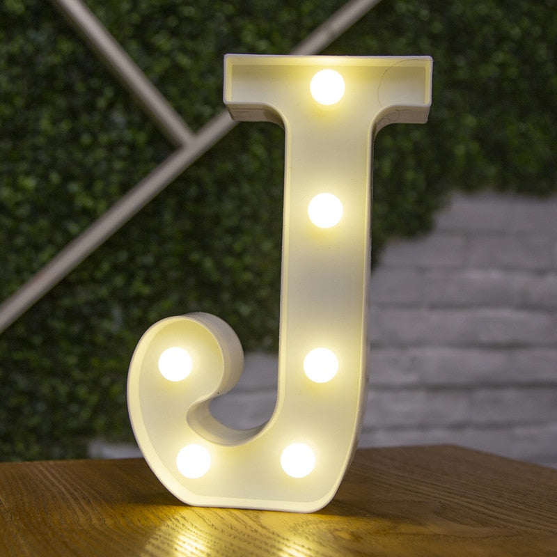 16cm High Number & Letter LED Lights - A to Z - 0 to 9